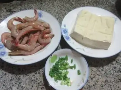 Make Live shrimp tofu step 0
