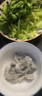Make Celery and shrimp step 0