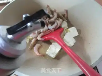 Make Live shrimp tofu step 3