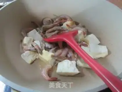 Make Live shrimp tofu step 4