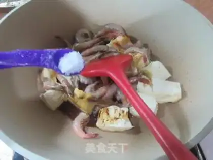 Make Live shrimp tofu step 6