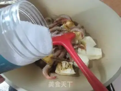 Make Live shrimp tofu step 7
