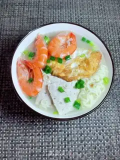 Make Shrimp egg omelet noodles step 13
