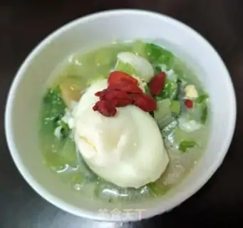 Make Yellow rice cake and egg soup step 6