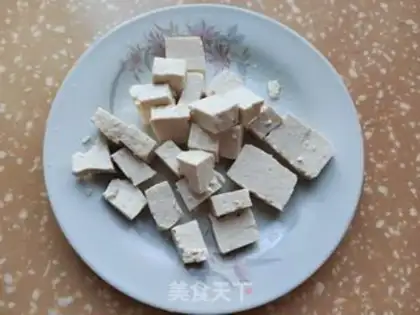 Make Spinach tofu step 1