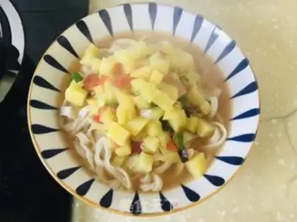 Make Potato beef noodles step 7