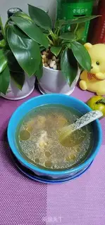 Make Five fingers of peach cow pouring chicken soup step 7