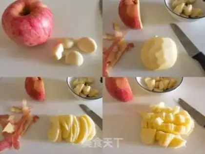 Make Apple garlic and shrimp step 2