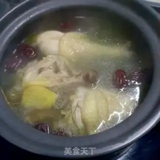 Make Five fingers of peach chicken soup step 7