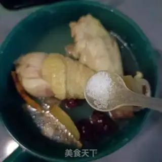 Make Five fingers of peach chicken soup step 8