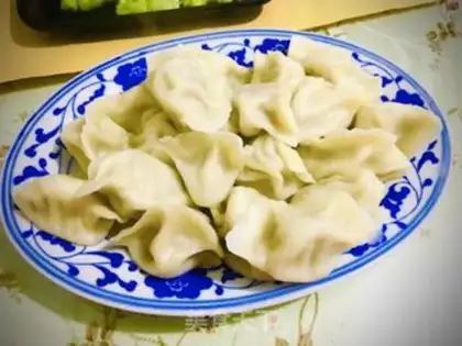 Make Big celery dumplings step 15