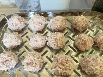 Make Pearl rice balls step 3