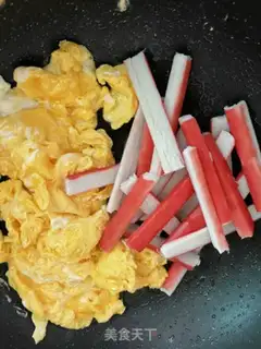 Make Crab willow fried eggs step 6