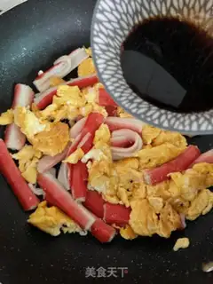 Make Crab willow fried eggs step 8