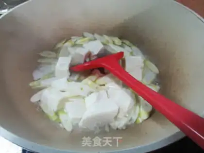 Make Tofu is boiled in wild mountains step 4
