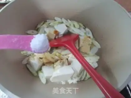 Make Tofu is boiled in wild mountains step 6
