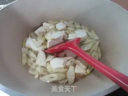 Make Tofu is boiled in wild mountains step 8