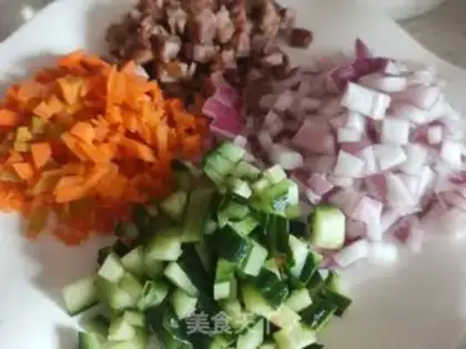 Make Five colours of rice rice step 0