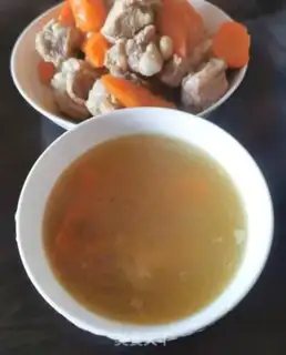 Make Soybean carrots, broccoli soup step 6