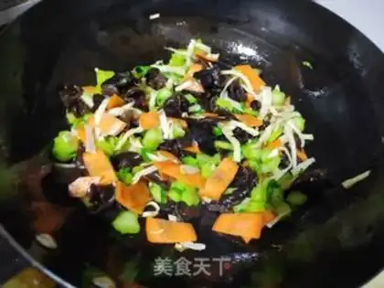 Make Chicken groceries, bean skin step 5