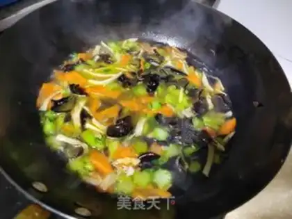 Make Chicken groceries, bean skin step 6