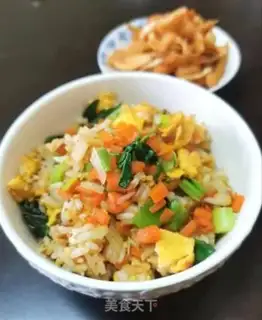 Make Carrot egg fried rice step 8