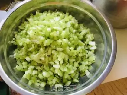 Make Big celery dumplings step 7