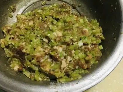 Make Big celery dumplings step 9