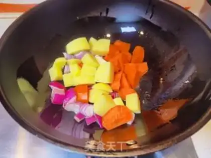 Make Curry beef stew potatoes step 20