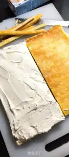 Make Orange cream cake step 12