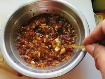 Make Scorched pepperfish head step 5