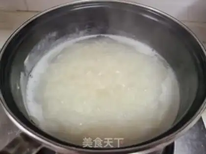 Make Celery mushroom congee step 7