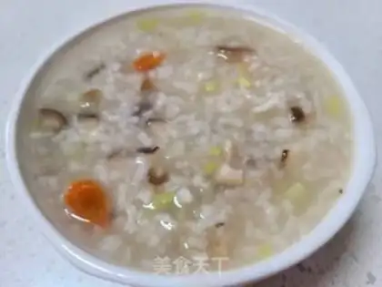 Make Celery mushroom congee step 11