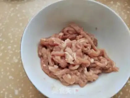 Make Carrot beans, fried meat step 0