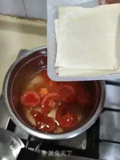 Make Potato egg pasta soup step 6