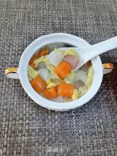 Make Potato eggs, ginger potato soup step 11