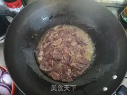 Make Onion fried liver step 3