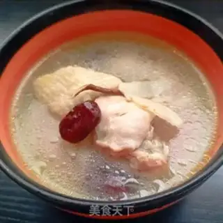 Make Five-finger peach chicken soup step 8