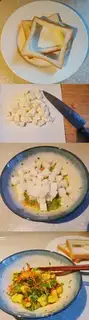 Make Vegetable egg toast step 1