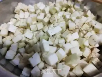 Make Cream shrimp fried eggplant step 2