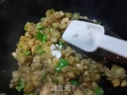 Make Cream shrimp fried eggplant step 9