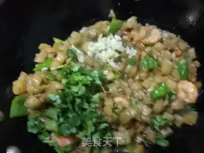 Make Cream shrimp fried eggplant step 10