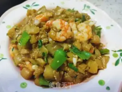 Make Cream shrimp fried eggplant step 13