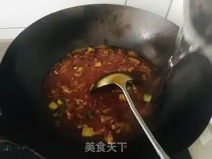 Make Red soup, lamb noodles step 7
