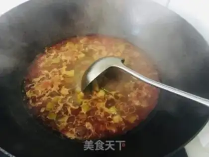 Make Red soup, lamb noodles step 8