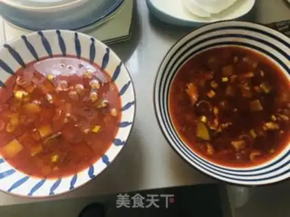 Make Red soup, lamb noodles step 9