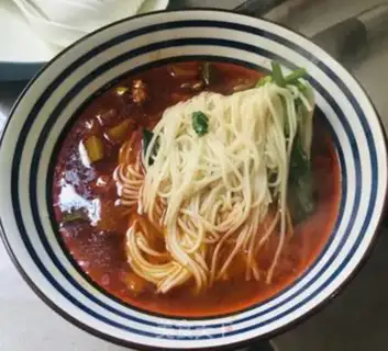 Make Red soup, lamb noodles step 10