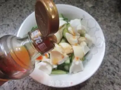 Make Eggs and fruit and cucumbers step 5