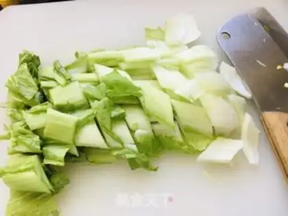 Make Gourmet, fried cabbage step 1