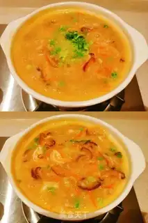 Make Shrimp meat and vegetable porridge step 6